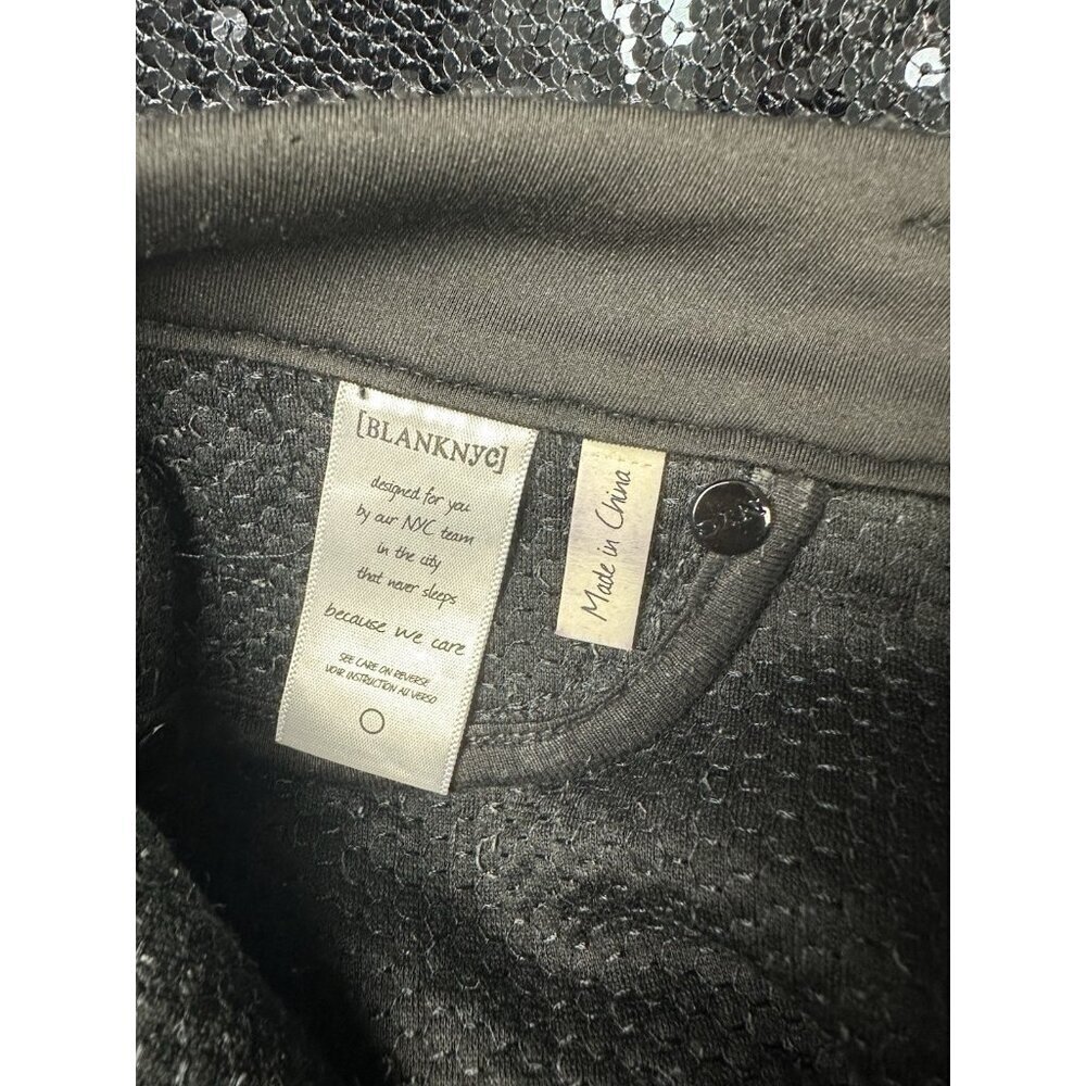 BLANKNYC Womens Black 5 Pocket Sequin Spray On Skinny Pants Size 26 NWT - Picture 11 of 16